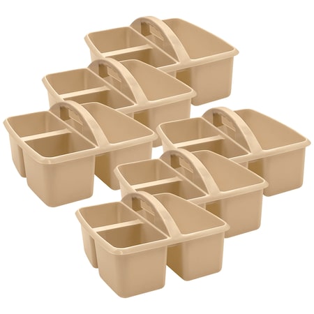 Teacher Created Resources Plastic Storage Caddy, Light Brown, 6PK 20956
